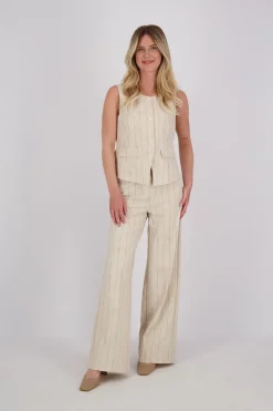 Gilet Rebekka Pinstripe Wit
