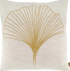 Kussen Ginkgo Blad  Bruin