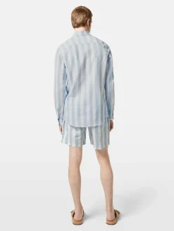Overhemd Striped Blauw