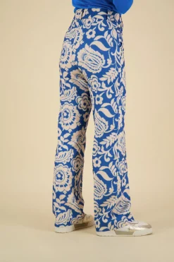 Pantalon Printed Blauw