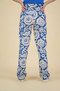 Pantalon Printed Blauw
