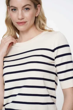 Pullover Streep Wit