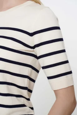 Pullover Streep Wit