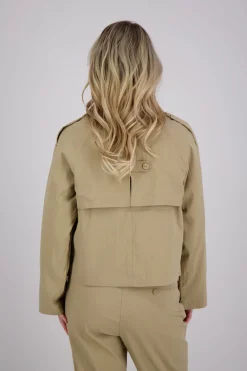 Trenchcoat short Bruin