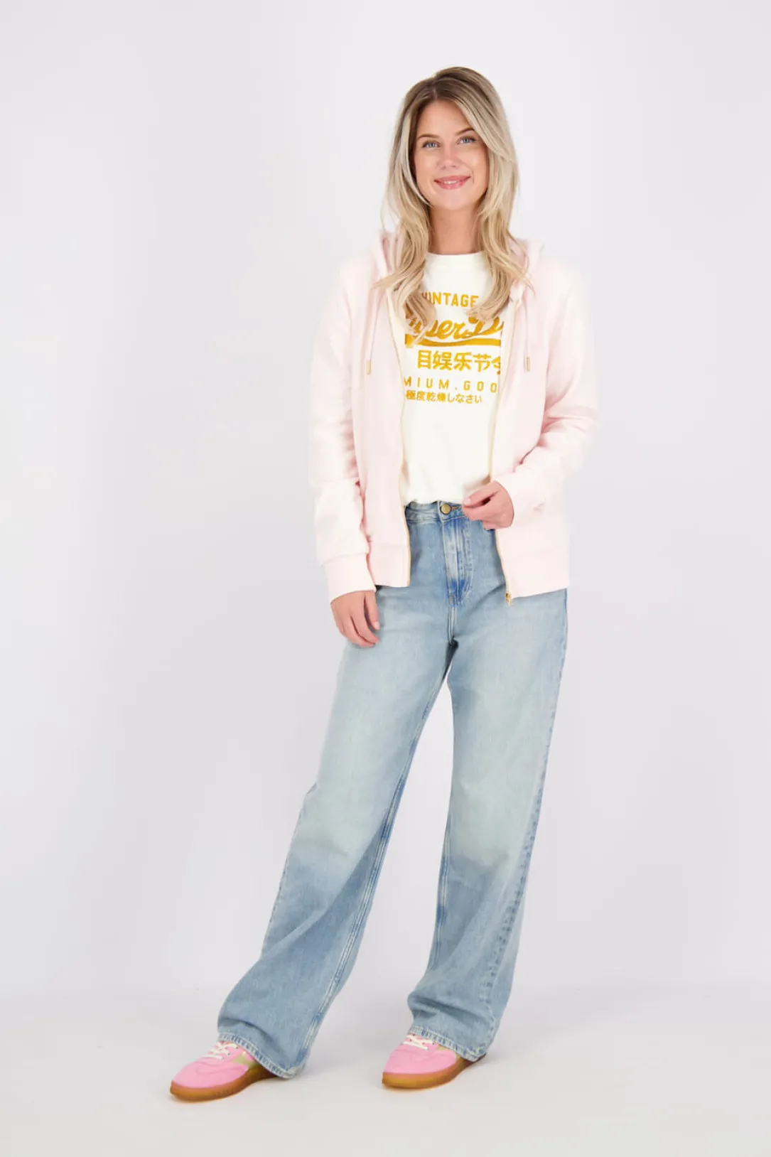 T-shirt Vintage Logo Wit